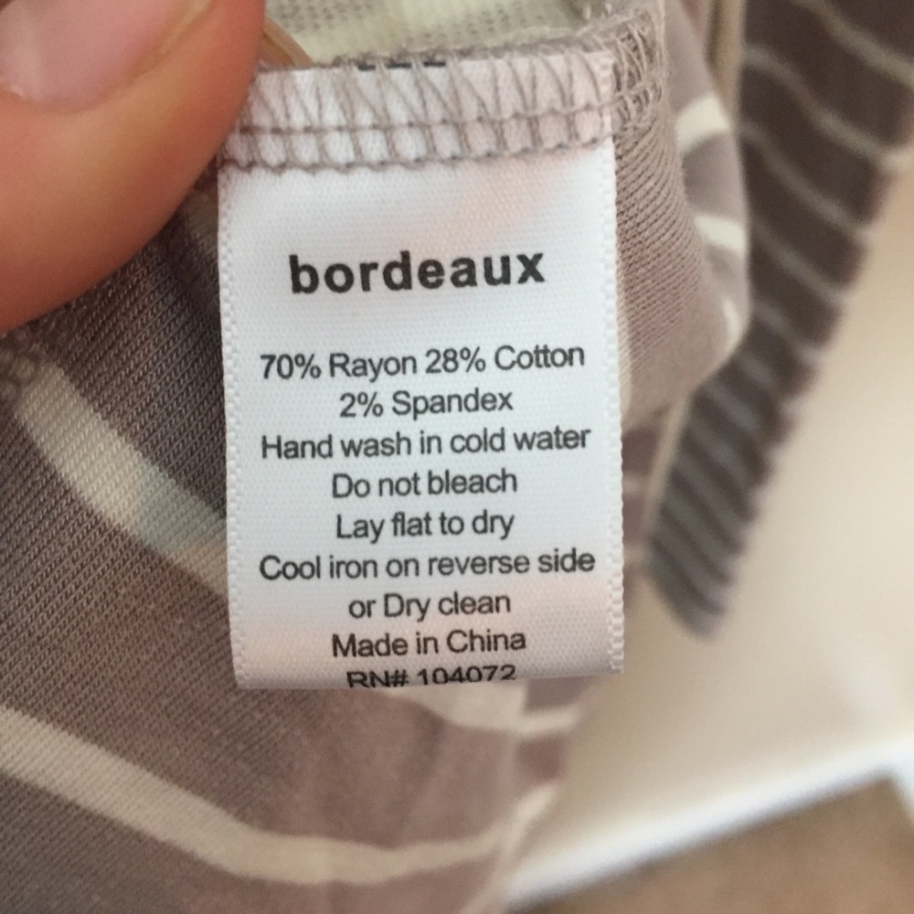 [Bordeaux] Mauve White Stripe Open Front Cardigan - image 7